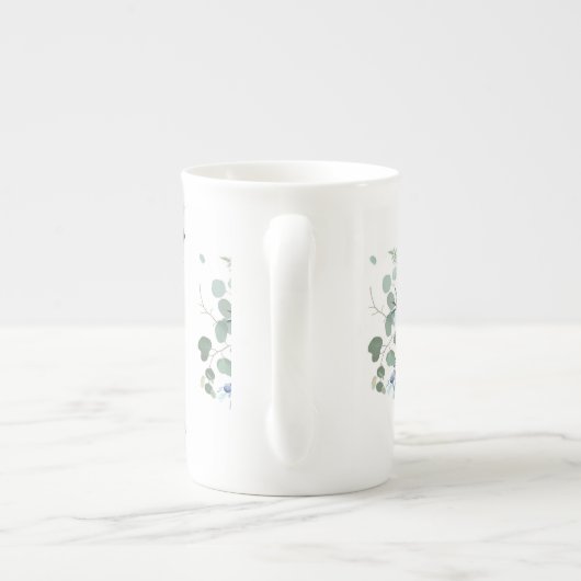 Tasse En Porcelaine Ranunculus Anemone Hydrangea Rose arrière - plan b (Dos)