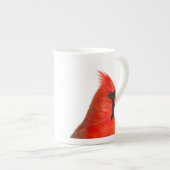 Tasse En Porcelaine Red Cardinal Bird (Devant droit)