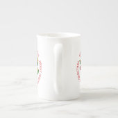 Tasse En Porcelaine Red | Cloches de Noël Joyeuses Vertes (Dos)