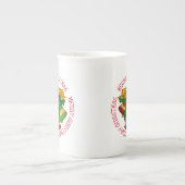 Tasse En Porcelaine Red | Cloches de Noël Joyeuses Vertes (Devant)