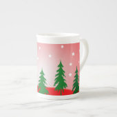 Tasse En Porcelaine Red noël neige (Devant droit)