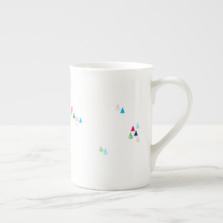 Tasse En Porcelaine Région boisée minimale d'hiver d'aquarelle de