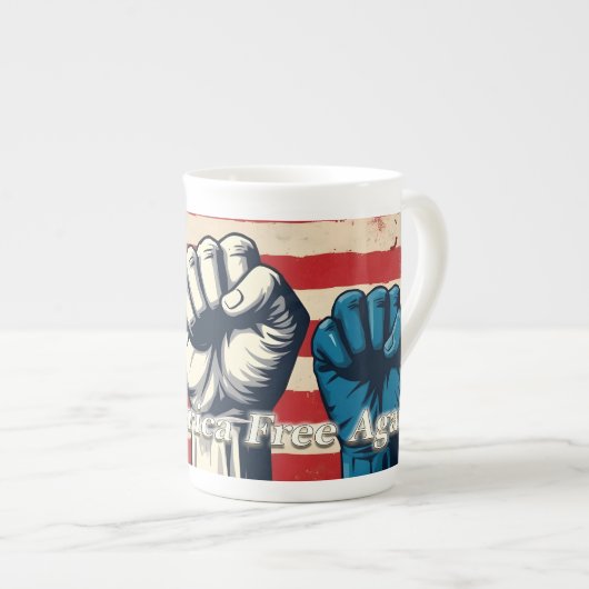 Tasse En Porcelaine Rendre l'Amérique libre à nouveau (Devant droit)