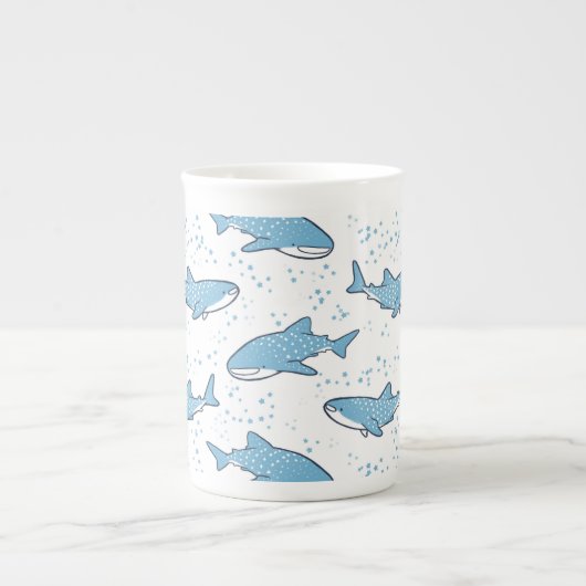 Tasse En Porcelaine Requin de baleine étoilé (lumière) (Devant)