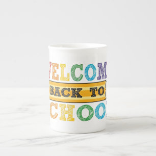 Tasse En Porcelaine Retour à l'école – Illustration de crayon