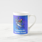 Tasse En Porcelaine Rêver D'Un Grand Noël De Requin Blanc (Droite)