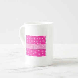 Tasse En Porcelaine Rêver d'un Noël rose