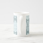 Tasse En Porcelaine Rococo Damask Art I Duck Egg Blue+Teal (Dos)