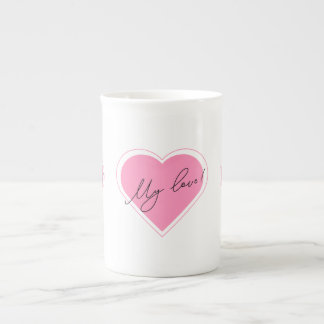 Tasse En Porcelaine Romantic illustration My love! on a cup