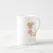 Tasse En Porcelaine Romantics Blooming Garden Monogramme (Devant droit)