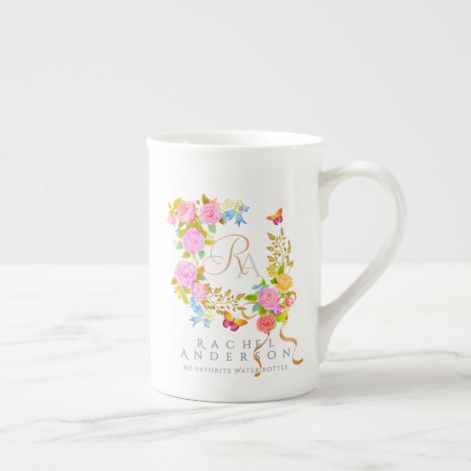 Tasse En Porcelaine Romantics Blooming Garden Monogramme (Droite)