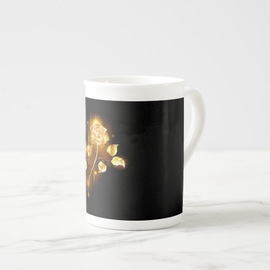 Tasse En Porcelaine Rose d'or ( rose d'or ) (Devant droit)