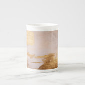 Tasse En Porcelaine Rose Gold Blush and Gold Texture (Devant)