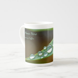 Tasse En Porcelaine Rosée matinale fraîche Macro Détail Personnalisé
