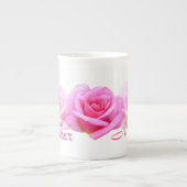 Tasse En Porcelaine Roses rose-clair de "mère" (Devant)