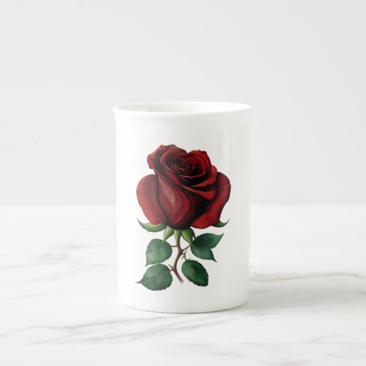Tasse En Porcelaine Roses rouges (Devant)