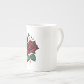 Tasse En Porcelaine Roses rouges (Devant droit)