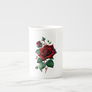 Tasse En Porcelaine Roses rouges