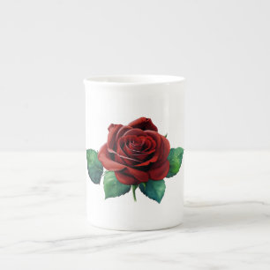 Tasse En Porcelaine Roses rouges