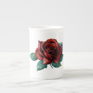 Tasse En Porcelaine Roses rouges