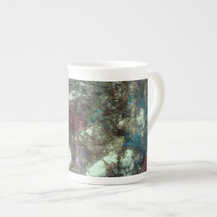 Tasse En Porcelaine Rouge bleu gris gris abstrait grunge graphique