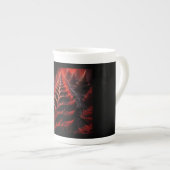 Tasse En Porcelaine Route Fractée Noire & Rouge Mandelbrot Vers L'Enfe (Devant droit)