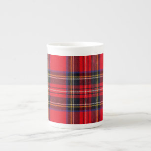 Tasse En Porcelaine Royal Stewart tartan rouge noir plaid
