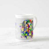 Tasse En Porcelaine Ruban Puzzle avec ailes (Devant droit)