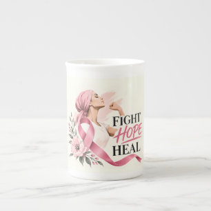 Tasse En Porcelaine Ruban Rose Espoir Lutte Contre le Cancer du Sein