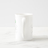 Tasse En Porcelaine Ruban vert clair avec papillon (Dos)