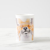 Tasse En Porcelaine Rusé heureux (Devant)