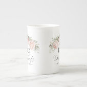 Tasse En Porcelaine Rustic Rose Floral 100e fête d'anniversaire (Devant)
