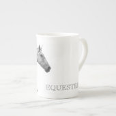 Tasse En Porcelaine Rustique Galloping Cheval andalou (Devant droit)