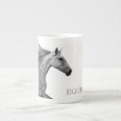 Tasse En Porcelaine Rustique Galloping Cheval andalou (Devant)
