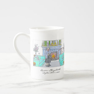 Tasse En Porcelaine Sa Majesté, la Reine Elizabeth II
