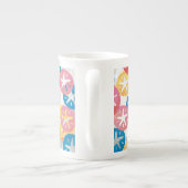 Tasse En Porcelaine Sable Dollar Jaune Rouge Bleu Motif (Dos)