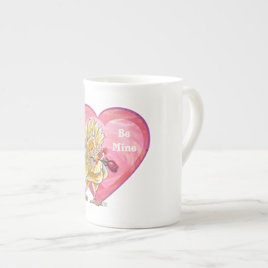 Tasse En Porcelaine Saint-Valentin au poulet (Devant droit)