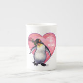 Tasse En Porcelaine Saint-Valentin Penguin (Devant)