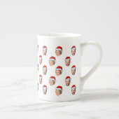 Tasse En Porcelaine Santa Hat Personnalisé Visage 2 Photo Cadeau de No (Droite)