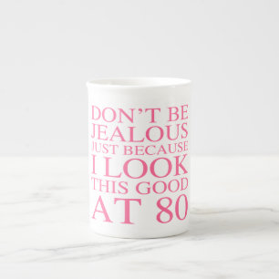 Tasse En Porcelaine Sassy 80e anniversaire pour les femmes