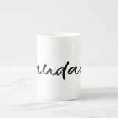 Tasse En Porcelaine Saudade Noir (Devant)