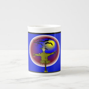 Tasse En Porcelaine Scarecrow sans visage -