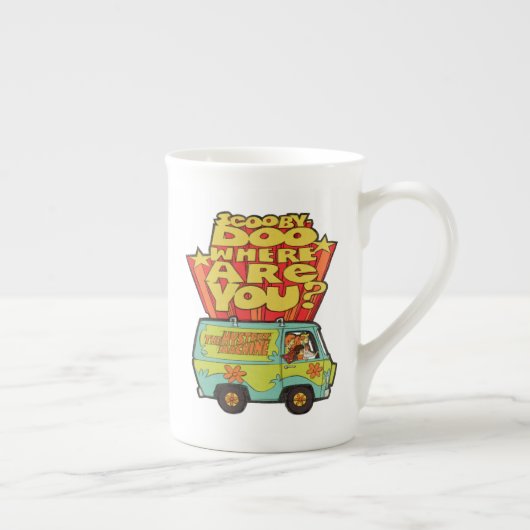 Tasse En Porcelaine Scooby-Doo | "Où Es-Tu ?" Retro Cartoon Van (Droite)
