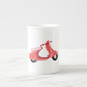 Tasse En Porcelaine Scooter rouge (Devant)