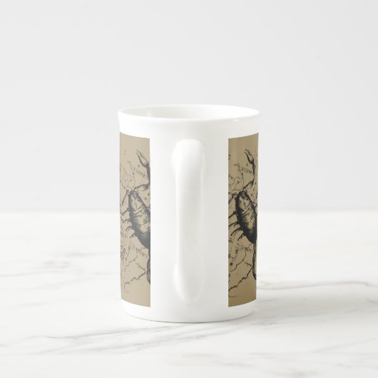 Tasse En Porcelaine Scorpio Constellation Hevelius 1690 Engraving (Dos)