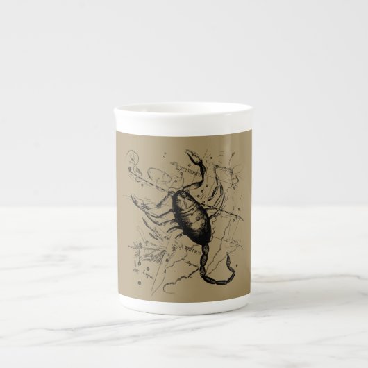 Tasse En Porcelaine Scorpio Constellation Hevelius 1690 Engraving (Devant)