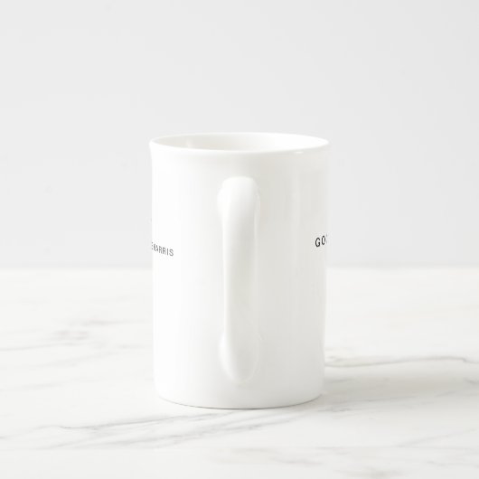 Tasse En Porcelaine Script élégant Monogramme moderne simple personnal (Dos)