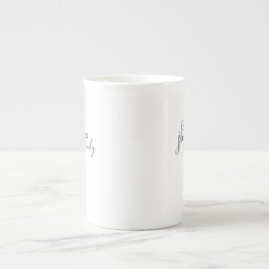 Tasse En Porcelaine Script élégant Monogramme moderne simple personnal (Devant)