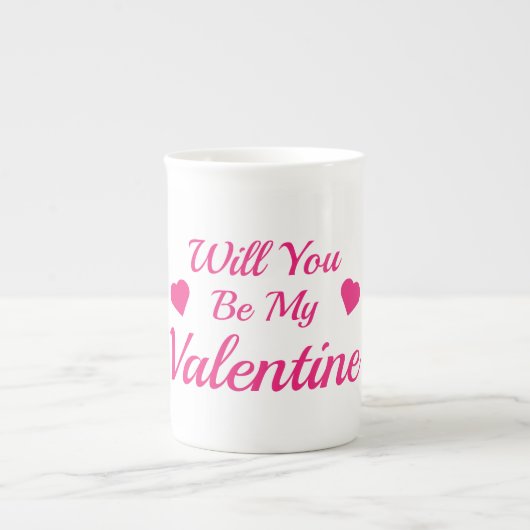 Tasse En Porcelaine Serez-Vous Mon Os Saint Valentin, La Musique Chino (Devant)