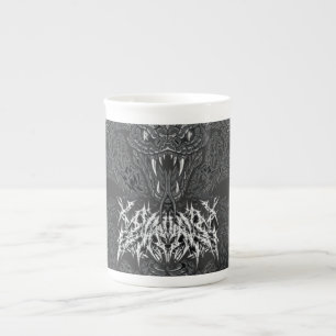 Tasse En Porcelaine Serpent Art Déco blanc Graphique de cobra orneme